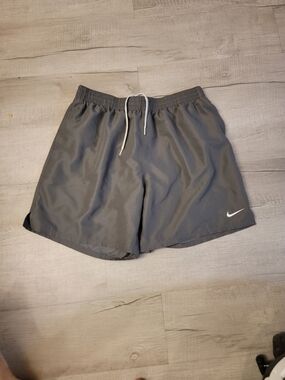 Nike Gray Shorts with White Swoosh